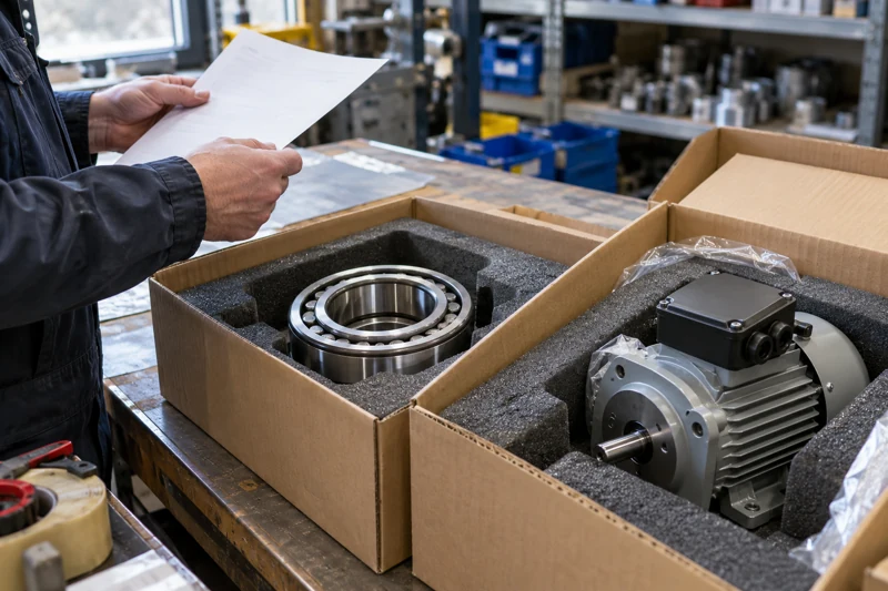 Illustrative dispatch check of a protected bearing and compact electric motor