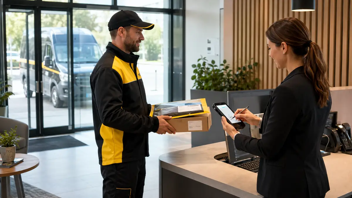 Business courier delivery collection from UK premises