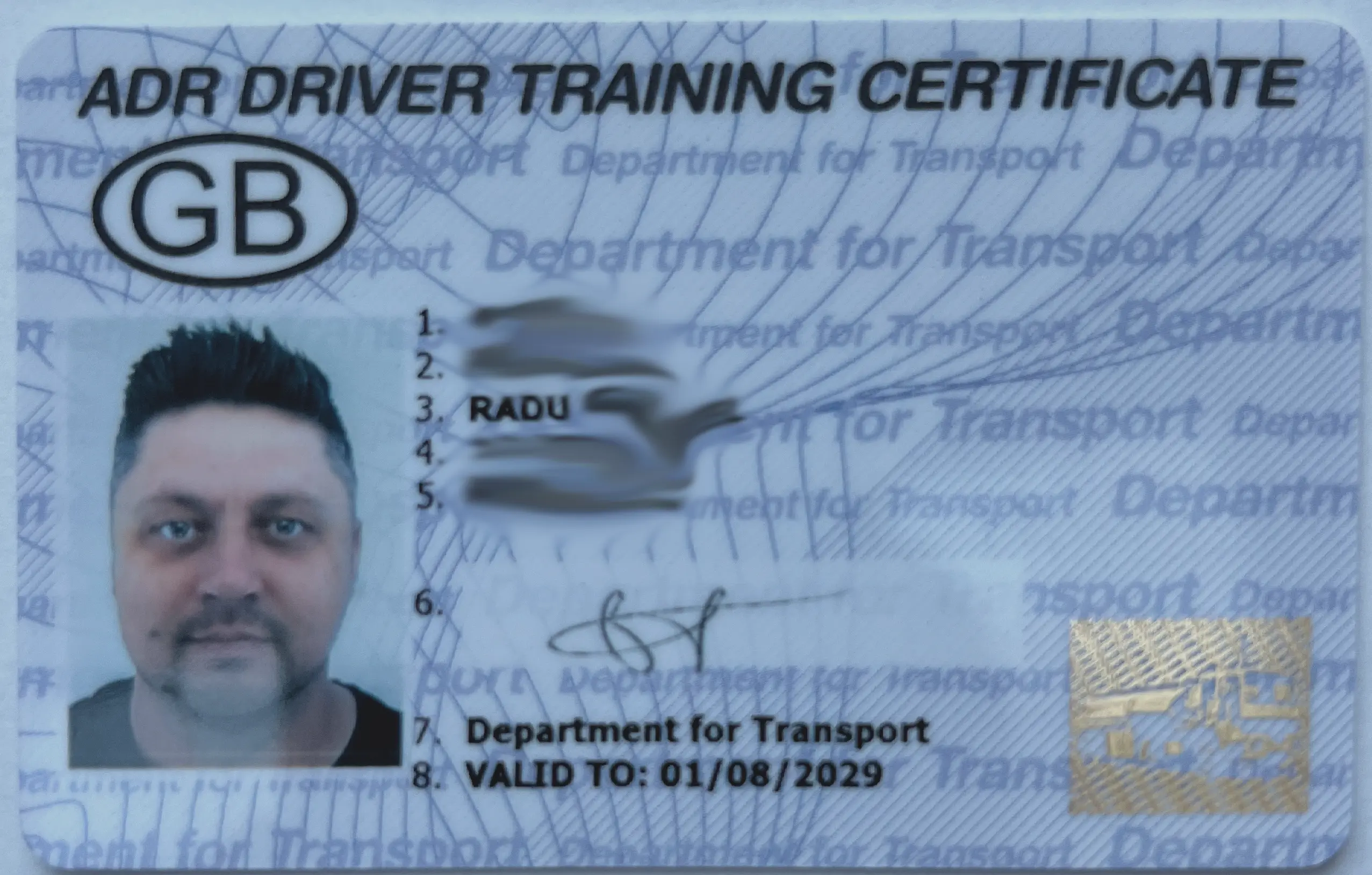 adr certificate