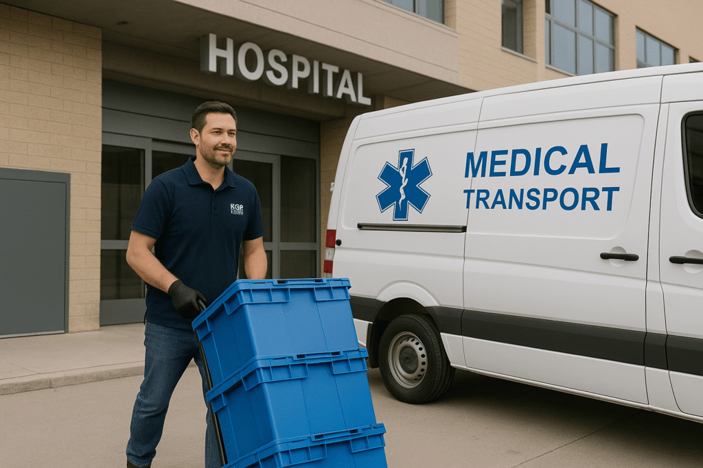 courier delivery at ta the hospital
